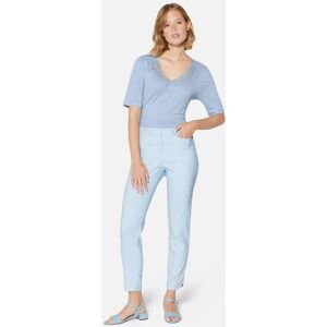 Madeleine Stretch-Hose mit Jacquard-Muster himmelblau / wollweiss 44