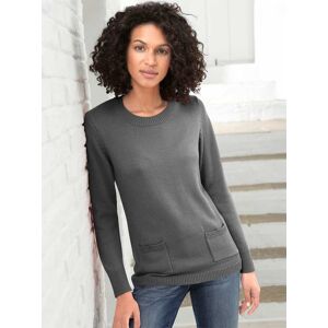 Casual Looks Rundhalspullover »Pullover« grau-meliert  50