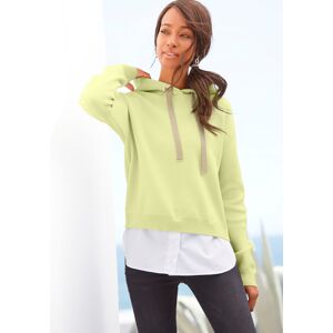 Vivance Kapuzenpullover, mit abnehmbarem Bluseneinsatz limone  40/42