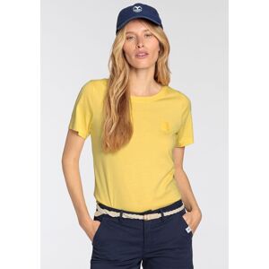 DELMAO T-Shirt, mit kleinem dekorativen Label auf der Brust gelb  32/34