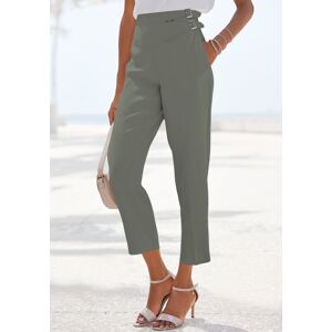 LASCANA 7/8-Hose, mit Zierschnallen am Bund, elegante Stoffhose, Business-Look khaki  46