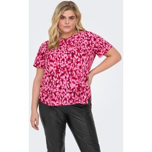 ONLY CARMAKOMA Shirtbluse »CARVICA SS TOP WVN NOOS« Lipstick Red AOP:CITY LEO  48