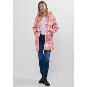 Cecil Langmantel »Long Check«, im Karo-Muster und mit Kapuze vibrant coral  XXL (46)