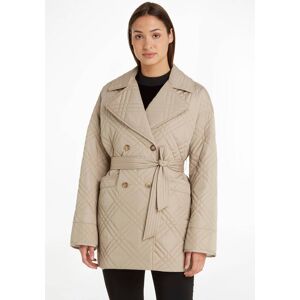 Tommy Hilfiger Steppmantel »QUILTED SHORT TRENCH«, mit Bindegürtel und Tommy... Beige  M (38)