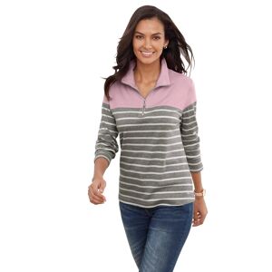 Casual Looks Sweatshirt rosé-grau-gestreift  36