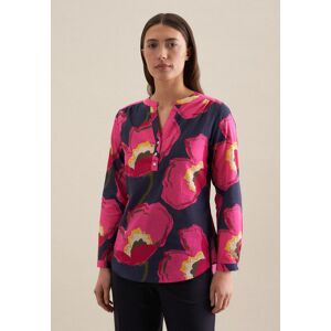 seidensticker Klassische Bluse »Schwarze Rose«, Tunika Floral Dunkelblau  48