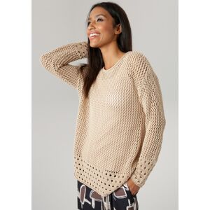 Aniston SELECTED Strickpullover, in Netzoptik - NEUE KOLLEKTION beige  42