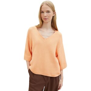 TOM TAILOR V-Ausschnitt-Pullover, mit Drop-Shoulder light coral  S