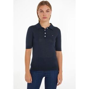 Tommy Hilfiger Polokragenpullover »BUTTON POLO SS TOP«, mit Logo auf der Brust Desert Sky  XS (34)