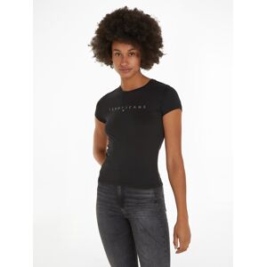 Tommy Jeans Rundhalsshirt »TJW SLIM TONAL LINEAR TEE«, mit gesticktem Tommy... Black  L (40)