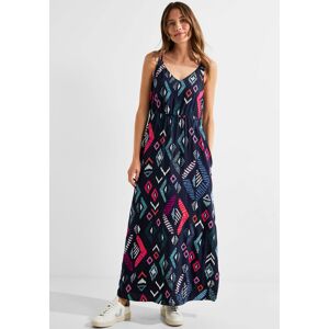 Cecil Maxikleid, mit Smok-Detail night sky blue  XXL (46)