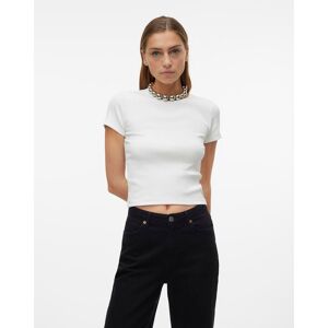 Vero Moda Rundhalsshirt »VMCHLOE SS SHORT TOP JRS NOOS« Snow White  XXL (44)