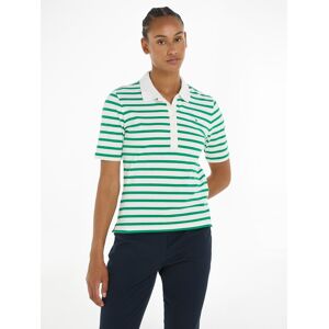 Tommy Hilfiger Poloshirt »1985 REG PIQUE STRIPE POLO SS«, mit dezenter Tommy... Ecru/Olympic Green  L (40)