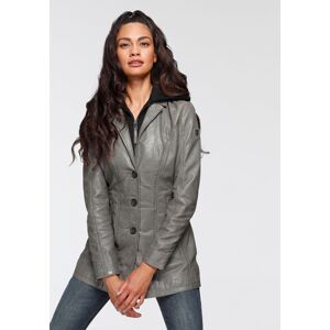 Gipsy Lederjacke »CLEEO«, mit Kapuze, stylischer hochwertiger Longblazer im... light grey  38/M