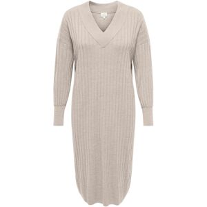 ONLY CARMAKOMA Strickkleid »CARNEW TESSA L/S MIDI V DRESS NOOS KNT« Pumice Stone  M (46/48)