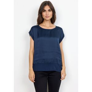 soyaconcept Shirtbluse »SC-Thilde6«, mit Bündchen und Vorderteil aus Satin,... navy  S (36)