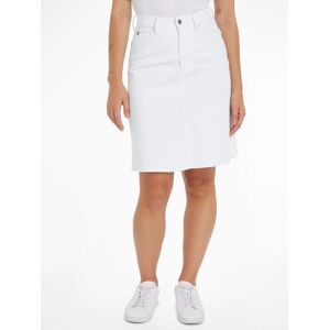 Tommy Hilfiger Jeansrock »DNM A-LINE SKIRT HW WHITE«, Webrock mit Logostickerei white  40