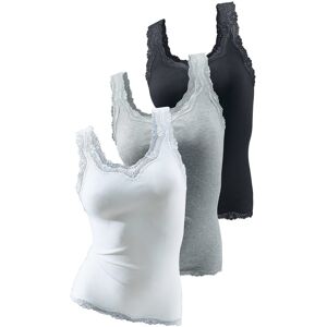 H.I.S Tanktop, (3er-Pack), mit Spitze schwarz, weiss  32/34