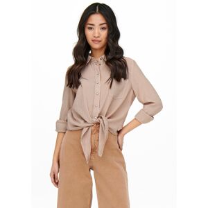 ONLY Hemdbluse »ONLLECEY LS KNOT SHIRT NOOS WVN« Toasted Coconut Größe M (38)