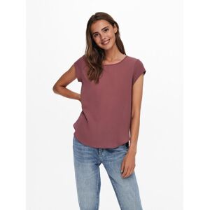 ONLY Kurzarmbluse »ONLVIC S/S SOLID TOP NOOS PTM« Rose Brown Größe 42