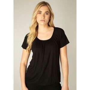 Base Level T-Shirt »Yona«, mit Raffung am Ausschnitt und elastischem Bund black Größe 40