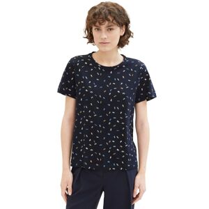 TOM TAILOR Print-Shirt, mit Allover-Print navy multicolor minimal Größe M