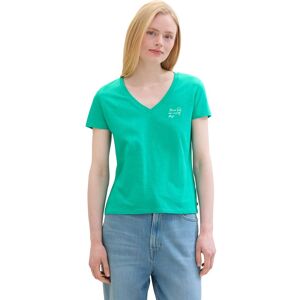 TOM TAILOR Denim T-Shirt, mit Statement-Print bright green Größe L