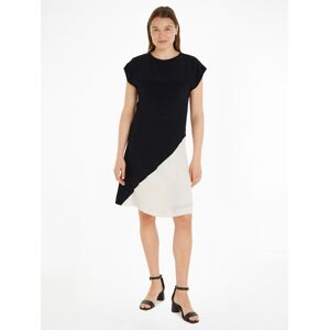 Tommy Hilfiger Blusenkleid »VISCOSE BLOCKED KNEE DRESS«, mit Logopatch Black/_Calico_Colorblocked Größe 34