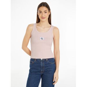 Calvin Klein Jeans Tanktop »WOVEN LABEL RIB TANK TOP«, mit Logomarkenlabel rosa Größe XXL (44)