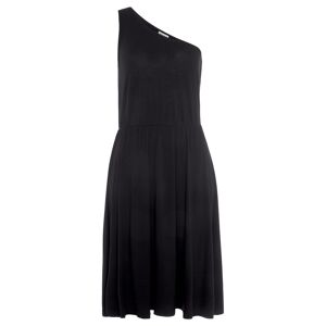 LASCANA One-Shoulder-Kleid, luftiges Sommerkleid, Strandkleid, asymmetrisch schwarz Größe 40