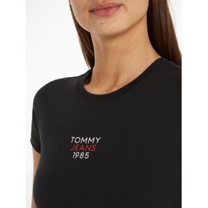 Tommy Jeans T-Shirt »Slim Essential Logo«, Kurzarm Rundhals Jersey T Shirt... Black Größe XS (34)