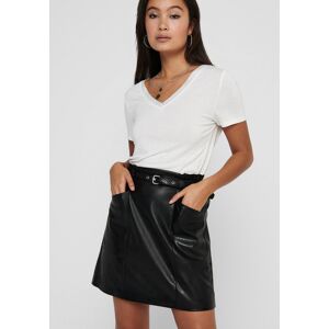 ONLY Lederimitatrock »ONLHEIDI FAUX LEATHER SKIRT OTW NOOS« Black Größe XL (42)