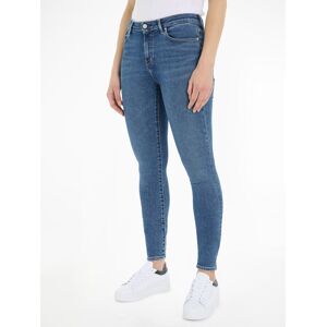 Tommy Hilfiger Röhrenjeans »TH FLEX COMO SKINNY RW«, mit Leder-Badge Jane_mid_blue Größe 31