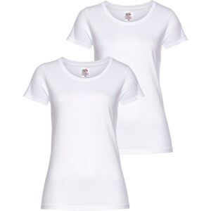 Fruit of the Loom Rundhalsshirt »Lady Fit Premium«, (Packung, 2 tlg., 2er-Pack) weiss Größe S (36)