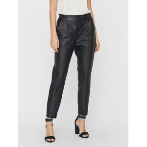 Vero Moda Lederimitathose »VMEVA MR LOOSE STRING COATED PNT« black Größe XL