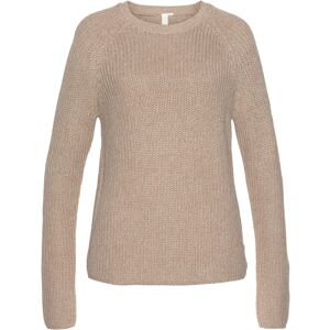 QS Strickpullover, im klassischen Look beige melange Größe L (40)