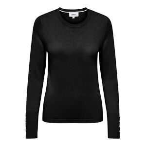 ONLY Rundhalspullover »ONLJULIE LIFE LS BUTTON O-NECK CC KNT« Black Größe L (40)