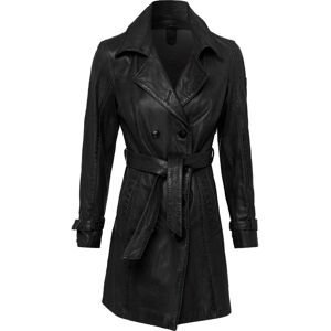 Gipsy Ledermantel »Taresa«, (2 tlg., mit Bindegürtel), Leder-Trenchcoat mit... black Größe 42/XL