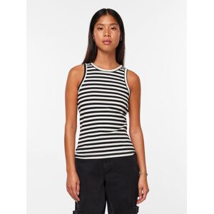 pieces Ripptanktop »PCRUKA BOXER TANK TOP NOOS BC« Black Stripes:CLOUD DANCER Größe XS (34)