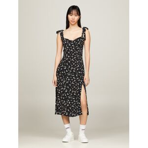 Tommy Jeans Blusenkleid »TJW MIDI FLORAL RUFFLE DRESS«, mit Tommy Jeans Flagge Spring Floral Größe XS (34)