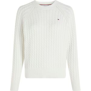 Tommy Hilfiger Curve Rundhalspullover »CRV CO CABLE C-NK SWEATER«, Grosse... Ecru Größe 54