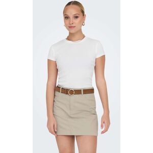 ONLY Kurzarmshirt »ONLELINA S/S O-NECK SHORT TOP JRS NOOS« White Größe XS (34)