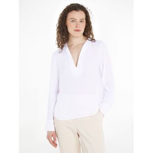 Tommy Hilfiger Langarmbluse »VISCOSE CREPE V-NECK BLOUSE«, in Unifarbe Optic White Größe 42