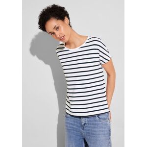 STREET ONE Shirttop, mit Streifen-Muster off white Größe 34