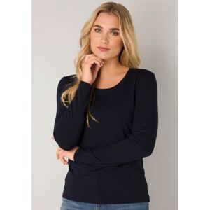 Base Level Langarmshirt, mit Rundhalsausschnitt dark blue Größe 36