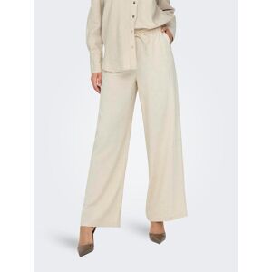 JDY Culotte »JDYSAY LINEN HW WIDE PANT WVN NOOS« Oatmeal Detail:MELANGE Größe XS (34)