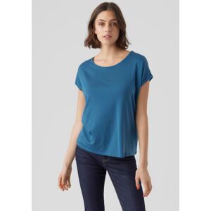 Vero Moda Rundhalsshirt »VMAVA PLAIN SS TOP GAJRS NOOS« Moroccan Blue Größe S (36)