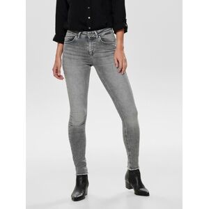 ONLY Skinny-fit-Jeans »BLUSH«, mit ausgefranstem Saum grey denim Größe S