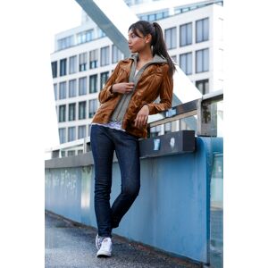 Gipsy Lederjacke »Adelyn«, mit Kapuze, 2-in-1-Lederjacke cognac Größe 36