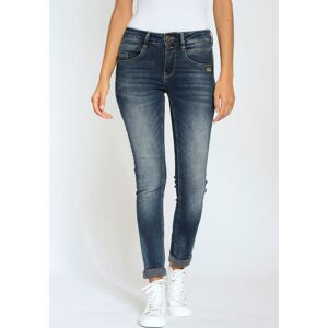 GANG Skinny-fit-Jeans »94MORA«, mit 3-Knopf-Verschluss und Passe vorne Dark Heavy Wash (dark blue) Größe 28 (36)